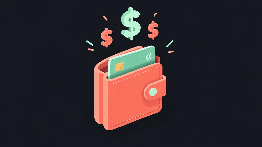 Isometric wallet and bank card