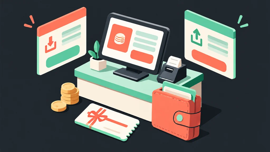 Flat isometric cashier desk with deposit and withdrawal screens